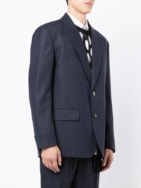 Valentino Garavani Vltn-Print Single-Breasted Suit Jacket