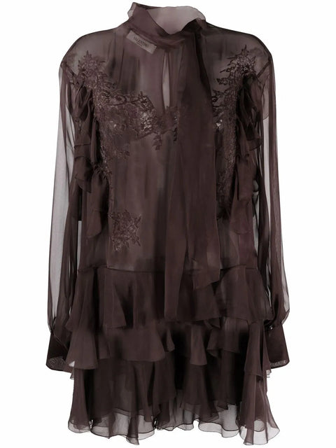 Valentino Garavani Floral-Lace Silk Blouse