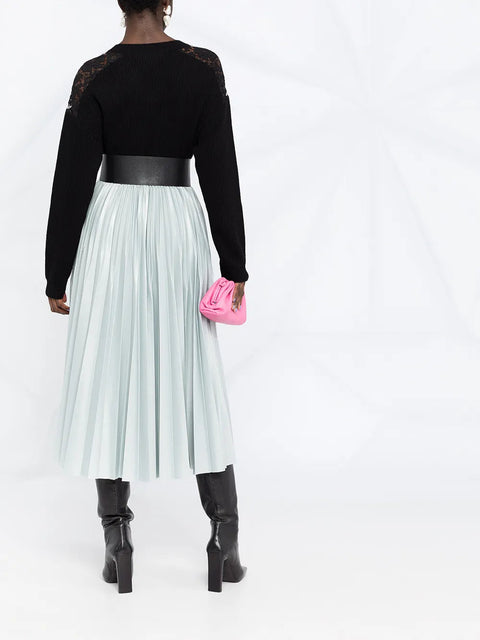 Valentino Garavani Lace-Embellished V-Neck Jumper