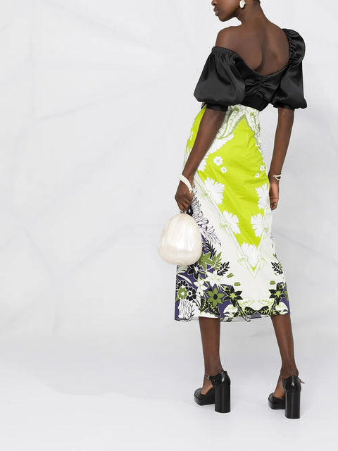 Valentino Garavani World Arazzo Print Midi Skirt