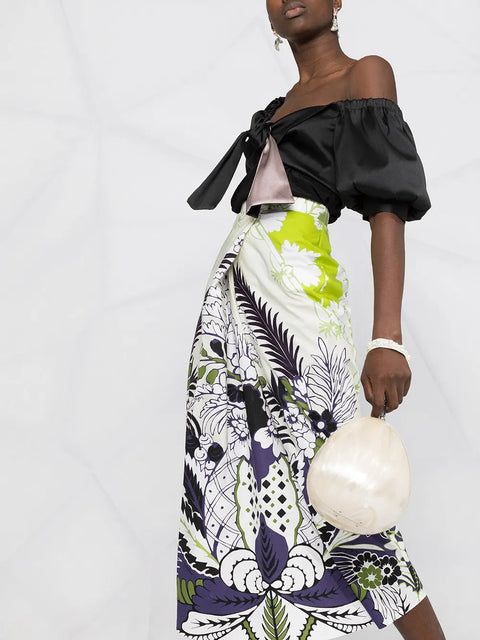 Valentino Garavani World Arazzo Print Midi Skirt