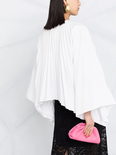 Valentino Garavani Pleated Bell-Sleeves Top
