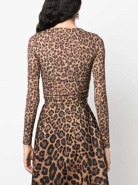 Valentino Garavani Animalier-Print Jersey Bodysuit