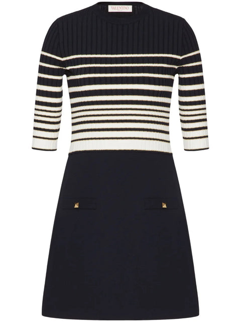 Valentino Garavani Striped Lurex Minidress