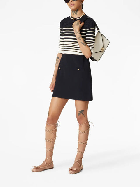 Valentino Garavani Striped Lurex Minidress