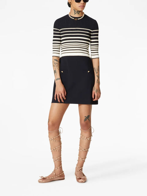 Valentino Garavani Striped Lurex Minidress
