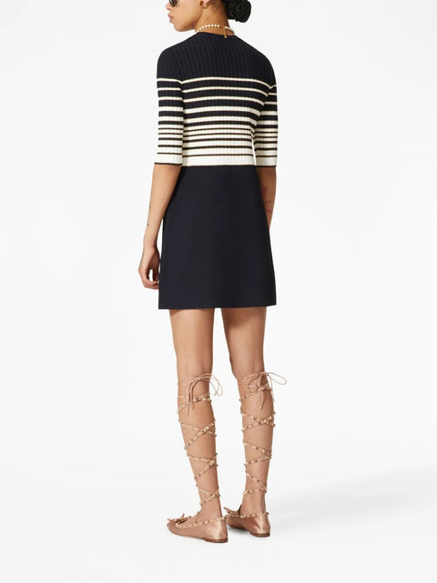 Valentino Garavani Striped Lurex Minidress
