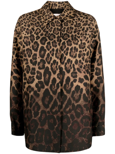 Valentino Garavani Leopard-Print Shirt Jacket