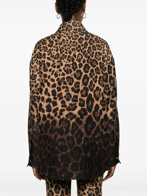 Valentino Garavani Leopard-Print Shirt Jacket