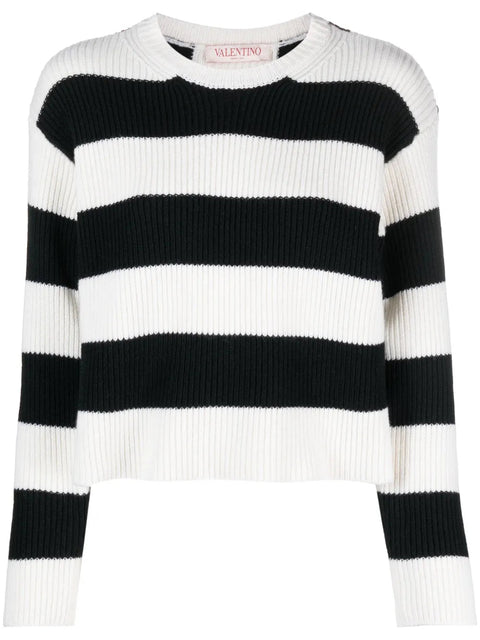 Valentino Garavani Striped Virgin Wool Jumper