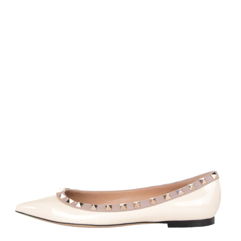 Valentino Garavani Rockstud Leather Ballerinas