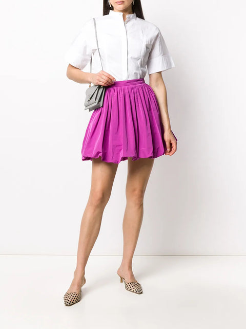 Valentino Garavani Pleated Bubble Hem Skirt