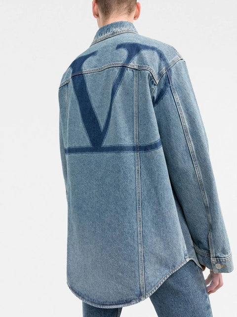 Valentino Garavani Vlogo Signature Denim Shirt