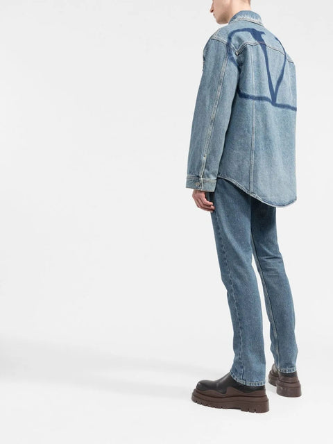 Valentino Garavani Vlogo Signature Denim Shirt