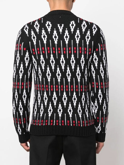 Valentino Garavani Intarsia-Knit Ribbed-Trim Jumper