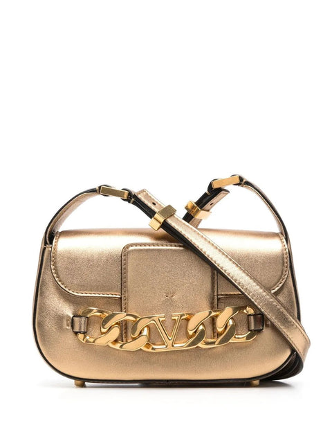 Valentino Garavani Vlogo Chain Leather Shoulder Bag