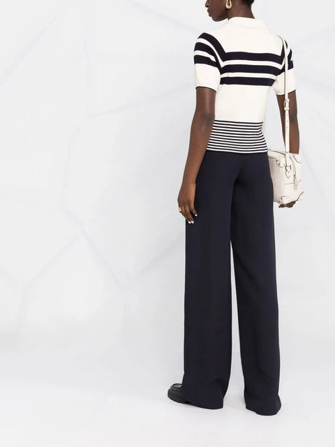 Valentino High-Waisted Wide-Leg Trousers 1B3RB4X51MM598