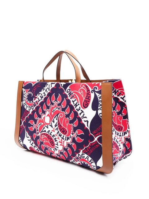 Valentino Garavani Vlogo Signature Bandana-Print Tote Bag