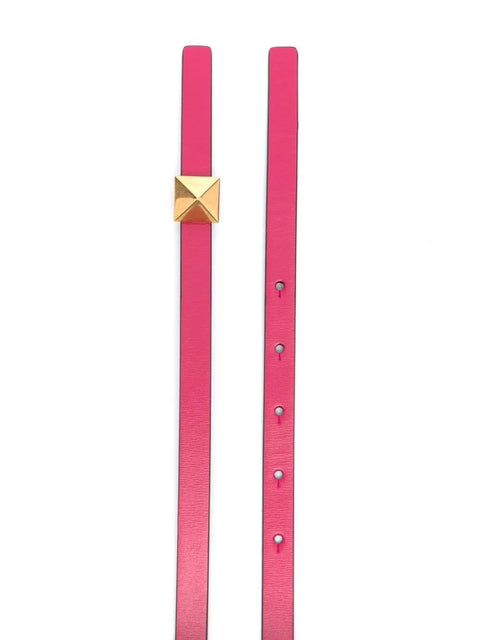Valentino One Stud Leather Belt