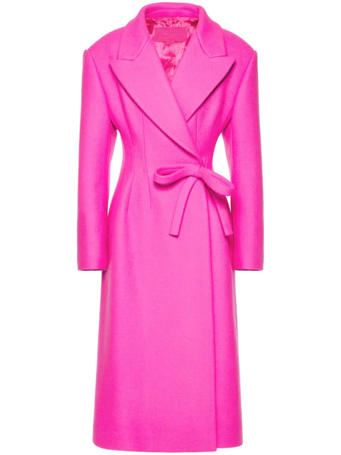 Valentino Garavani Diagonal Bow-Detail Long Coat