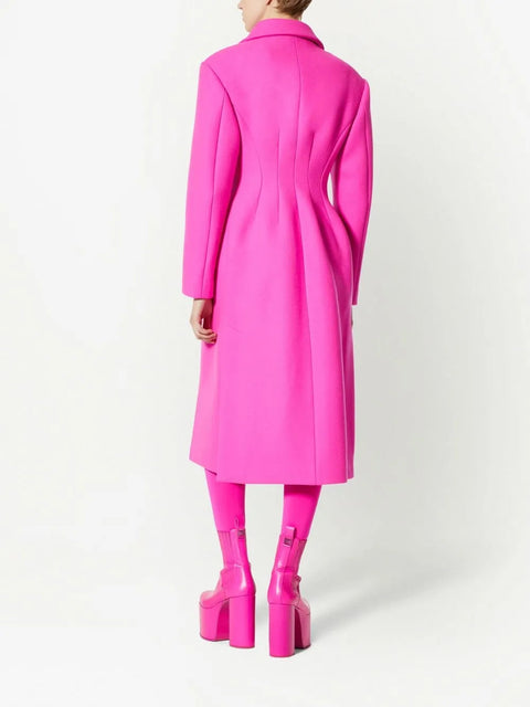 Valentino Garavani Diagonal Bow-Detail Long Coat