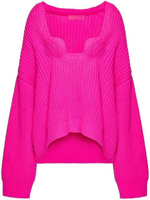Valentino Garavani Couture Neckline Wool Jumper
