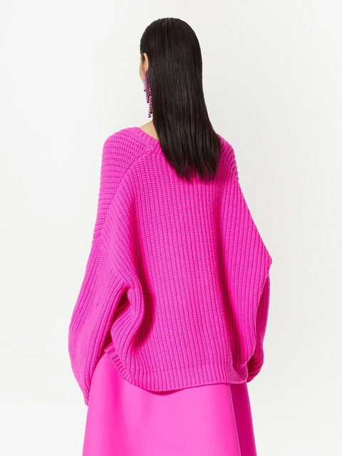 Valentino Garavani Couture Neckline Wool Jumper