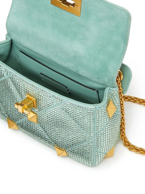 Valentino Garavani Small Roman Stud Embellished Shoulder Bag