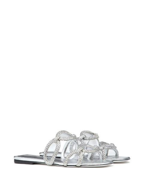 Valentino Garavani Chain 1967 Crystal-Embellished Sandals