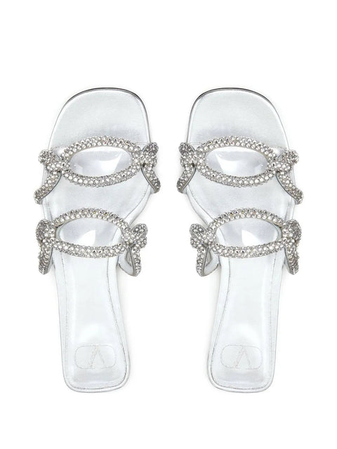 Valentino Garavani Chain 1967 Crystal-Embellished Sandals