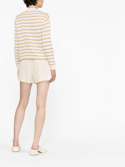 Valentino Garavani Striped Logo-Plaque Jumper
