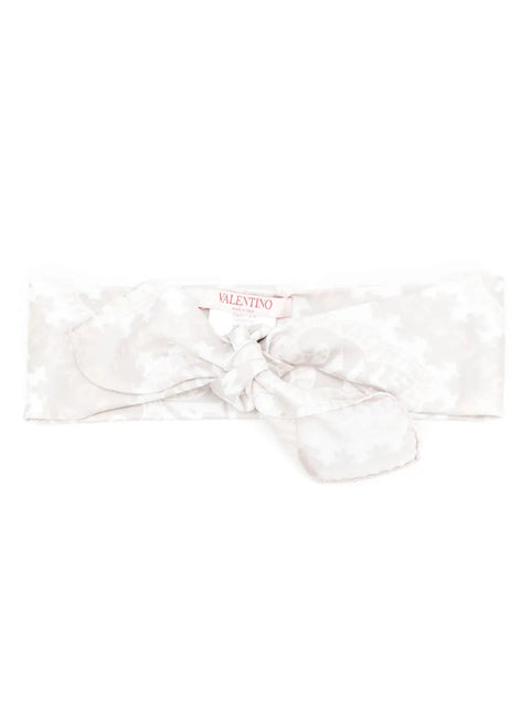 Valentino Garavani Logo-Embroidered Silk Hair Band