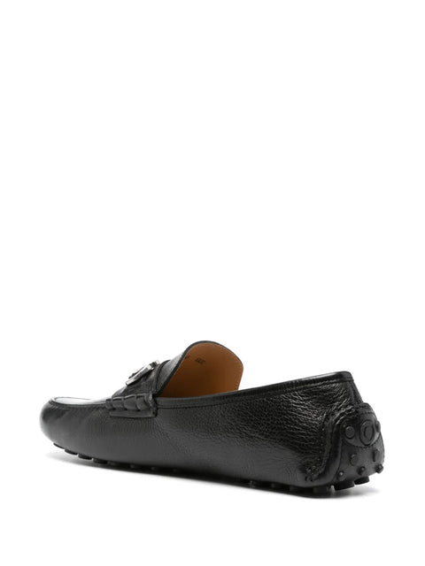 Ferragamo Gancini-Plaque Driver Shoes in Black