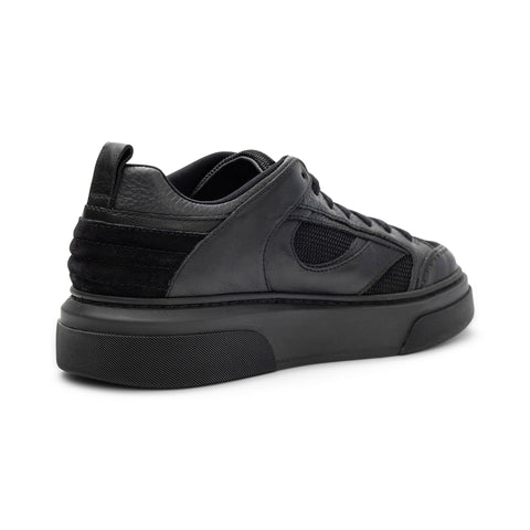 Ferragamo Low-Top Lace-Up Sneakers in BLACK
