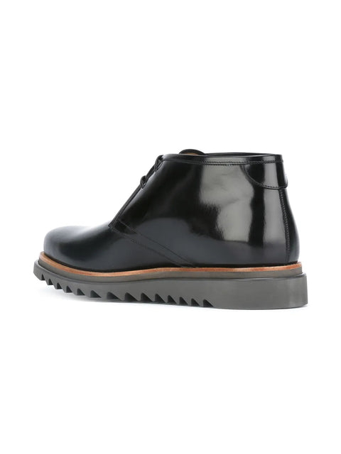 Ferragamo Patent-Leather Desert Boots