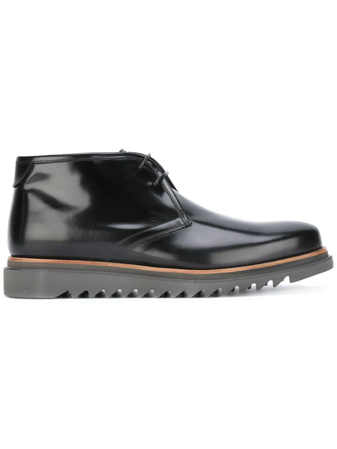 Ferragamo Patent-Leather Desert Boots