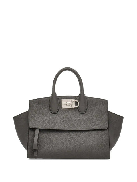 Ferragamo Studio Logo-Plaque Tote Bag