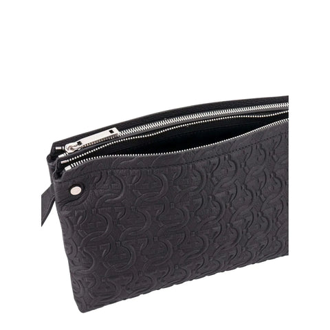 Ferragamo Embossed Logo Shoulder Bag