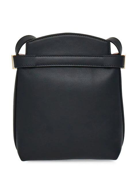 Ferragamo Hug Gancini-Plaque Leather Phone Holder