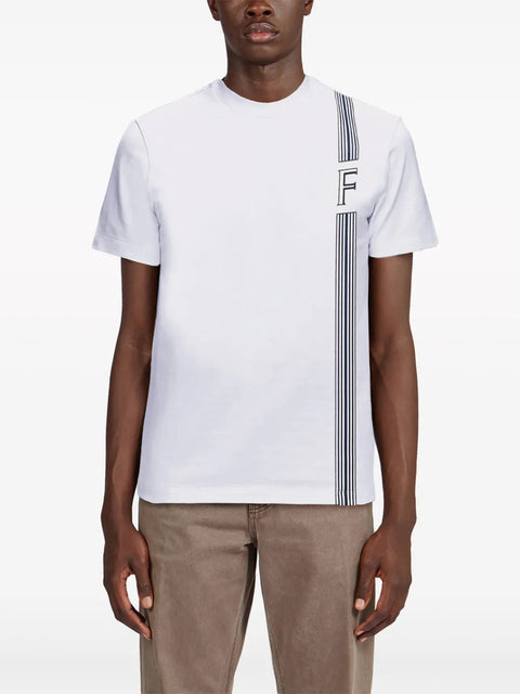 Ferragamo Stripe-Print Cotton T-Shirt