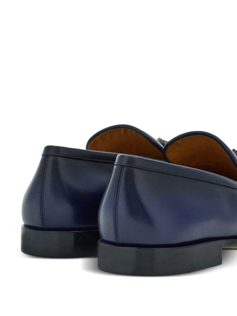 Ferragamo Penny Gancini-Plaque Loafers in Blue