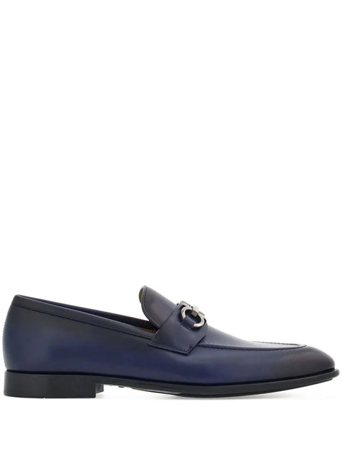 Ferragamo Penny Gancini-Plaque Loafers in Blue