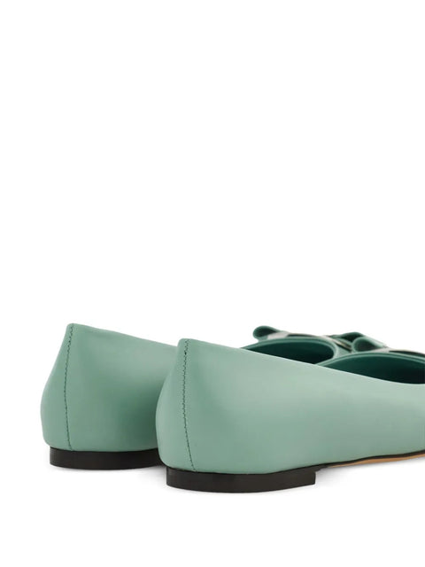 Ferragamo New Vara-Bow Lambskin Ballerina Shoes