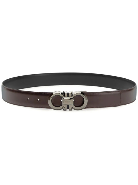 Ferragamo Logo-Engraved Buckle Reversible Leather Belt