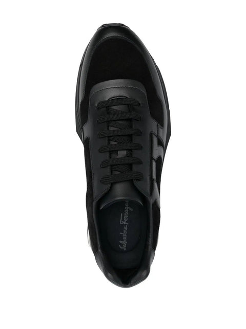 Ferragamo Gancini-Patch Lace-Up Sneakers