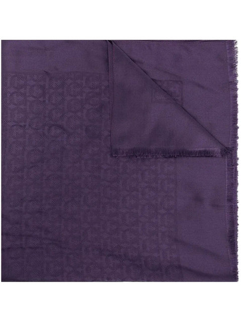 Ferragamo Monogram-Print Knitted Scarf