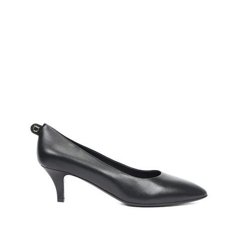 Ferragamo Leather Kitten-Heel Pumps