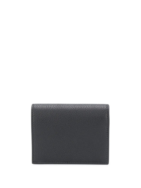 Ferragamo Embossed Gancini Motif Grainy Wallet