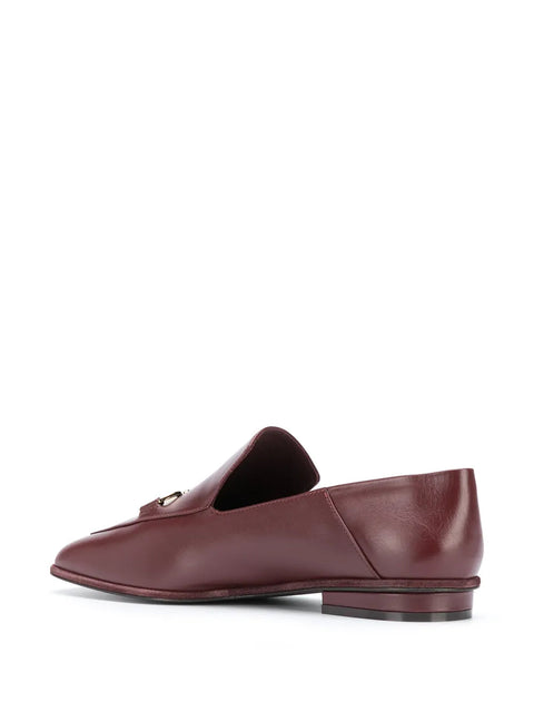 Ferragamo Gancini Square-Toe Loafers