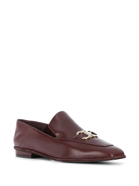 Ferragamo Gancini Square-Toe Loafers